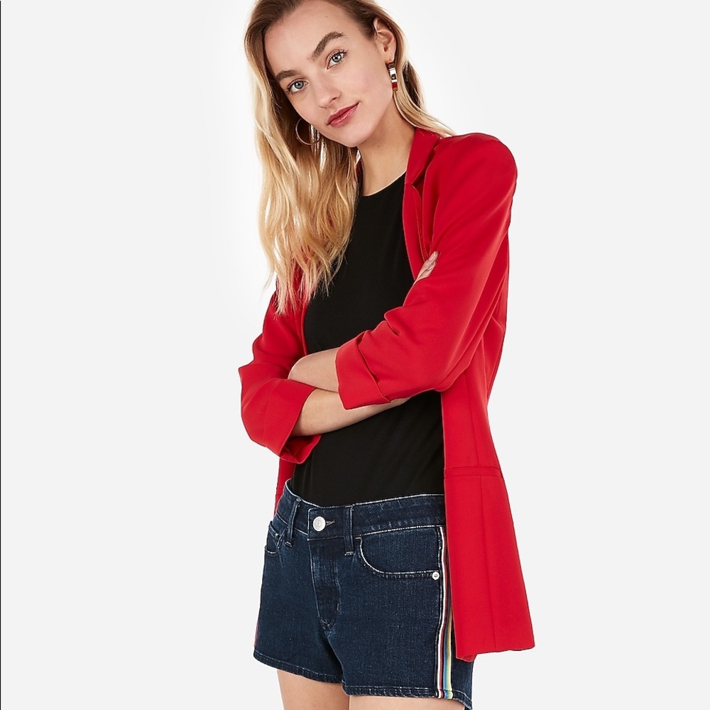 Express Low Rise Rainbow Jean Shorts